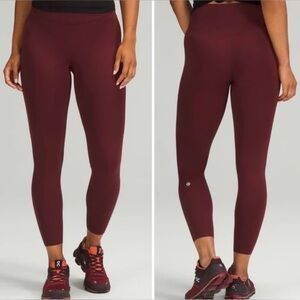 Lululemon Base Pace High Rise Tight 25” in Red Merlot
